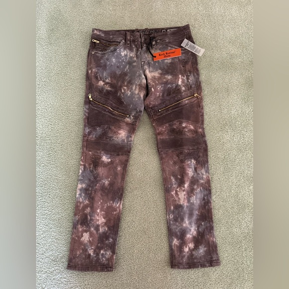 Rock Revival Other - Rock Revival Moto Daviday Distressed Jeans size 36x32